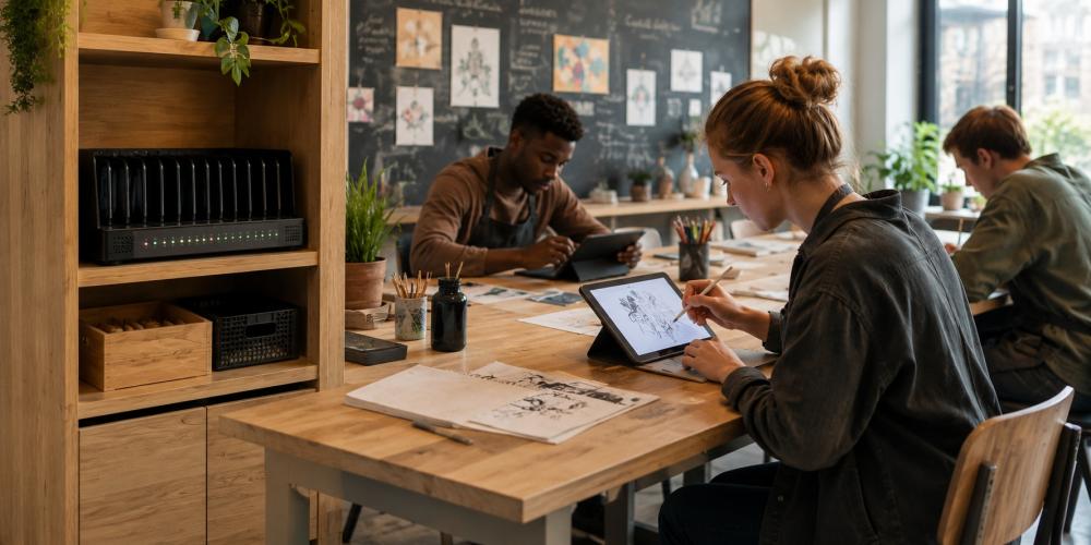 Casques VR et tablettes lors d’une formation professionnelle et d’une démonstration
