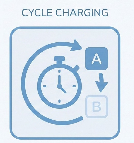 Schéma Cycle Charging charge séquentielle