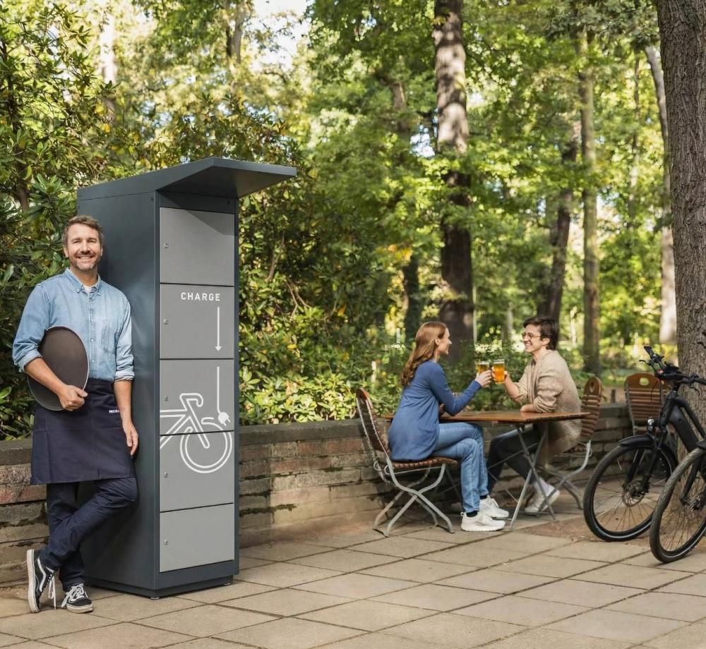 Casier de recharge extérieur pour batteries de vélos électriques