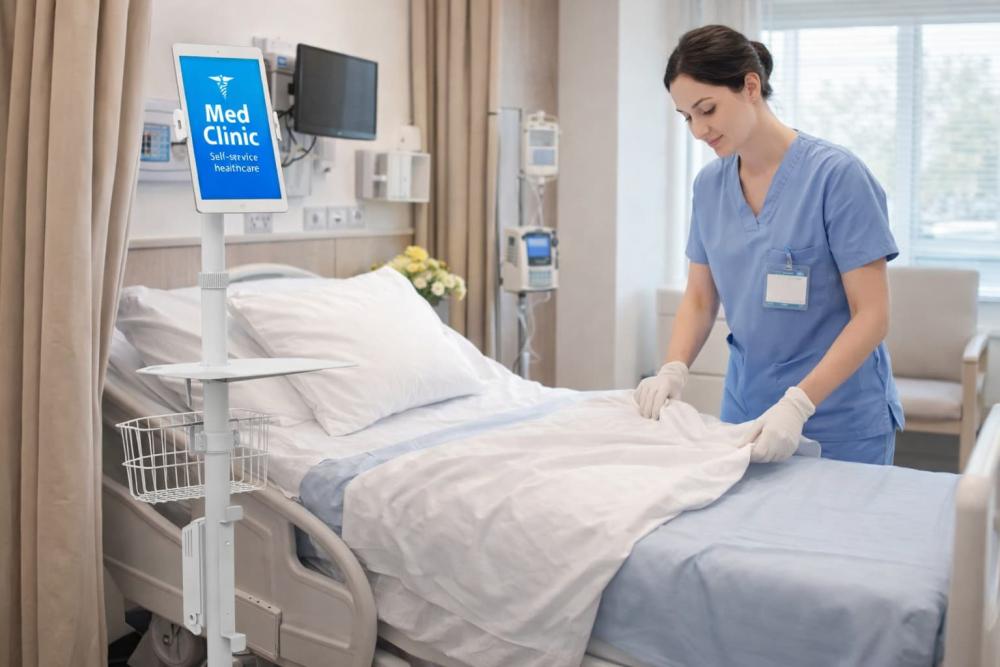 Poste de travail tablette dans le secteur de la santé