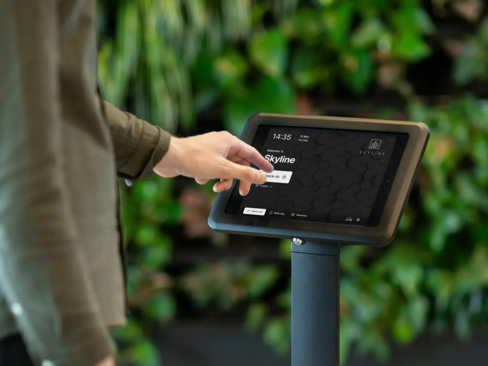 Tablette sécurisée pour l'enregistrement des visiteurs