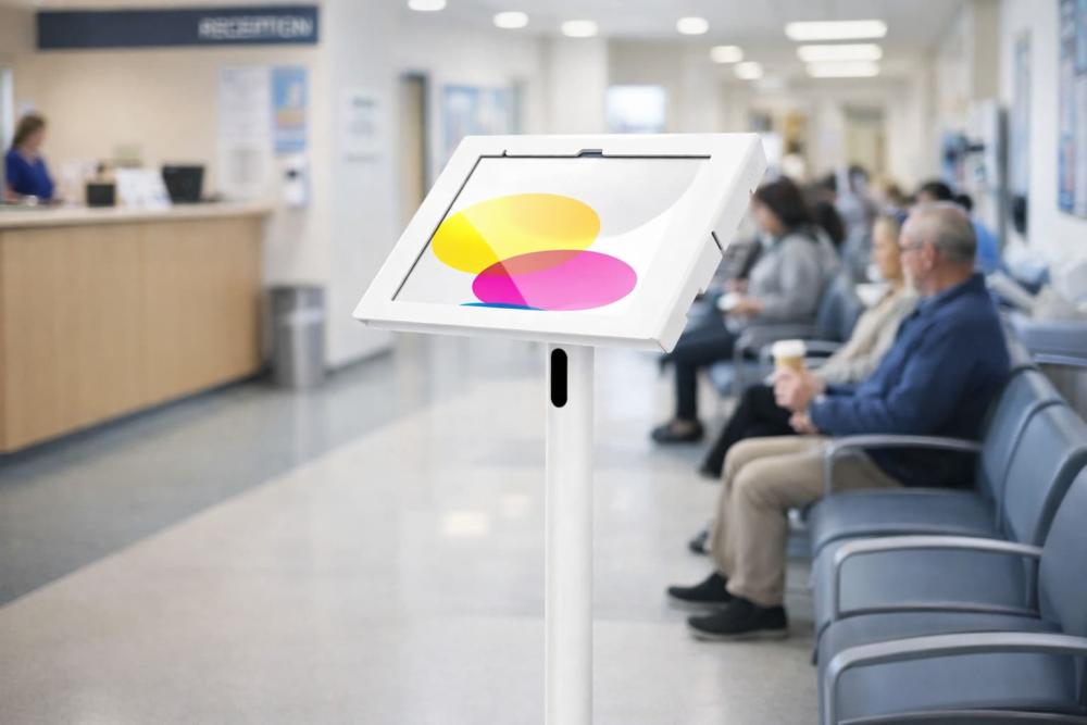 Tablette dans une salle d’attente
