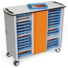 Zioxi onView2 iPad chariot de recharge USB-C pour 32 iPads dans des étuis pour enfants - serrure à code numérique
