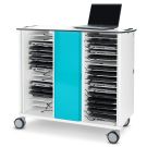 Zioxi portable chariot de recharge USB-C incl. câbles USB-C pour 32 ordinateurs portables - serrure RFID