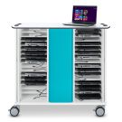 Zioxi USB-C pour ordinateur portable chariot de recharge incl. câbles USB-C pour 32 ordinateurs portables - serrure à code numérique
