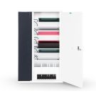 Zioxi Armoire murale USB-C pour iPad et stylet Lightning, incl. câbles USB-C pour 10 iPads - serrure à clé