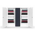 Zioxi armoire murale pour tablettes USB-C, y compris câbles USB-C pour 20 tablettes - serrure RFID