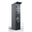 Casier de recharge Lockeel pour batteries de vélo à 4 compartiments – serrure à code électronique, gris anthracite
