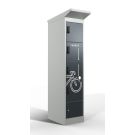 Casier de recharge Lockeel pour batteries de vélo à 4 compartiments – serrure à code électronique, gris clair/gris anthracite