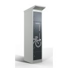 Casier de recharge Lockeel pour batteries de vélo à 4 compartiments – serrure à clé, gris clair/gris anthracite