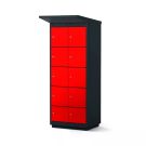 Casier de recharge Lockeel pour batteries de vélo 8 compartiments - serrure à pièce