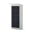 Casier de recharge Lockeel pour batteries de vélo 8 compartiments - serrure à pièce