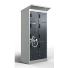 Casier de recharge Lockeel pour batteries de vélo à 8 compartiments – serrure à code électronique, gris clair/gris anthracite