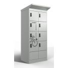 Casier de recharge Lockeel pour batteries de vélo à 8 compartiments – serrure à code électronique, gris clair