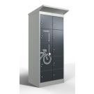 Casier de recharge Lockeel pour batteries de vélo à 8 compartiments – serrure à clé, gris clair/gris anthracite