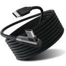 Torvik USB-C vers USB-C coudé 2 m câble de charge et de données 60 W - noir