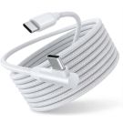 Torvik Câble de charge et de données USB-C vers USB-C coudé 2 m 60W - blanc