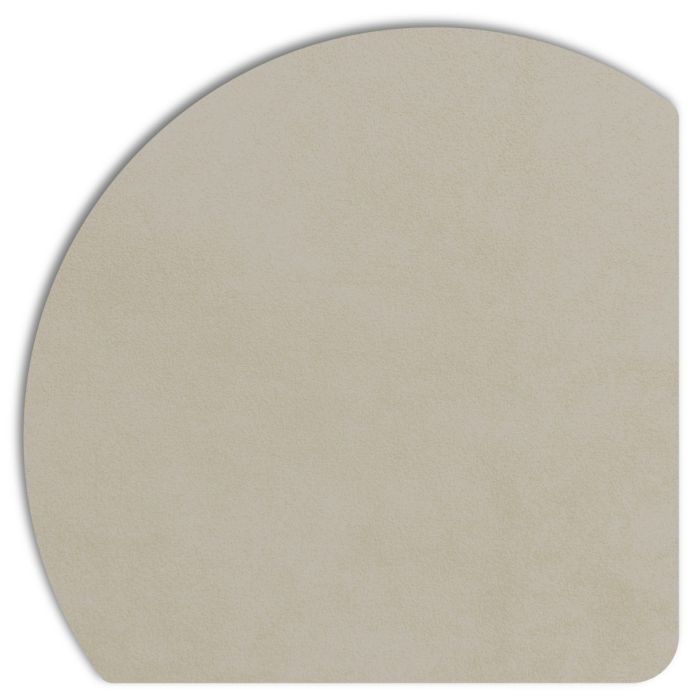 Vue détaillée du panneau d'incrustation Displine Alcantara® de couleur naturelle avec coins arrondis.