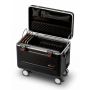 Ouvrez PARAT MicroCase TC15 avec compartiments de chargement visibles pour 15 tablettes et gestion des câbles.