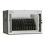 Vue latérale de l'armoire de chargement Power Technologies AC-MINI avec compartiments ouverts pour 12 ordinateurs portables.