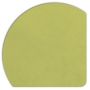 Vue détaillée du panneau d'incrustation Displine Alcantara® de couleur citron, avec un coin arrondi et une texture douce.