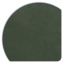 Détail du panneau d'incrustation Displine Alcantara® de couleur émeraude avec coins arrondis.