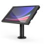 Vue latérale du support de table Compulocks Rise avec un Samsung Galaxy Tab S10 Ultra, à angle réglable.