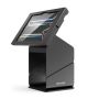Vue latérale du kiosque d'imprimante pour tablette Compulocks doté d'un iPad Pro 11 pouces, avec une conception ouverte pour un accès facile.