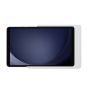 Vue détaillée du support mural Displine Companion Wall Home pour Samsung Galaxy Tab A9 en blanc, avec tablette dans le support.