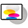 Vue détaillée du support mural Displine Moonlight pour iPad 10,9 pouces, avec une finition argentée et un fond coloré.