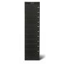 Vue de face du casier de recharge LEBA NoteLocker 10 avec 10 compartiments fermés et préparation cadenas.
