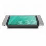 Vue de dessus du support de table Smart Things sDock Fix pour iPad 9, avec l'appareil en cours d'utilisation et un fond vert sur l'écran.