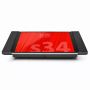 Support de table noir Smart Things sDock Fix pour iPad Air 13 pouces, vue de face avec iPad utilisé.