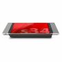 Vue latérale du support de table Smart Things sDock Fix pour iPad Air 13 pouces avec une finition argentée.