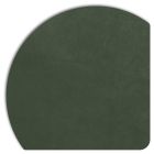 Détail du panneau d'incrustation Displine Alcantara® de couleur émeraude avec coins arrondis.