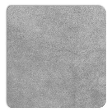 Vue détaillée du panneau d'incrustation Displine Alcantara® gris, avec une texture douce et des coins arrondis.