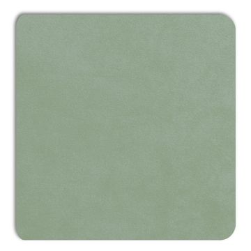 Vue détaillée du panneau d'incrustation Displine Alcantara® de couleur menthe, avec une texture douce et des coins arrondis.