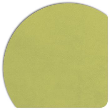Vue détaillée du panneau d'incrustation Displine Alcantara® de couleur citron avec coins arrondis.