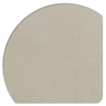 Vue détaillée du panneau d'incrustation Displine Alcantara® de couleur naturelle avec coins arrondis.