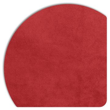 Vue détaillée du panneau d'incrustation Displine Alcantara en rouge, avec une texture douce et des coins arrondis.
