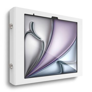 Vue détaillée du support mural Compulocks Apex pour iPad Air, avec un accent sur la conception et les mécanismes de montage.