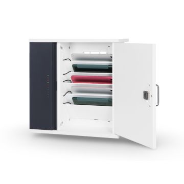 Zioxi armoire murale pour tablettes USB-C incl. câbles USB-C pour 5 tablettes - serrure à clé