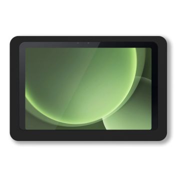Vue de face du support mural Displine Companion Wall 2.0 pour Samsung Galaxy Tab Active5 Pro en noir.