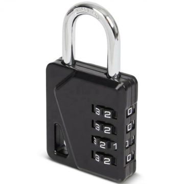 Gros plan du cadenas Scolio à code numérique, visible avec chiffres ouverts sur le côté.
