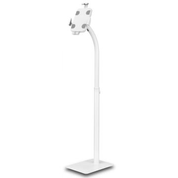 Vue latérale du support antivol Scolio pour tablettes, avec support réglable et base robuste.