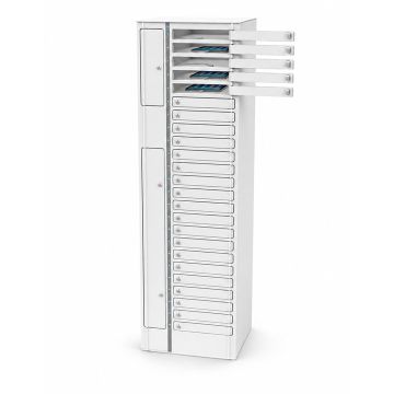 Zioxi casier de chargement iPad/tablette USB-C incl. câbles USB-C pour 24 iPads/tablettes - serrure à clé